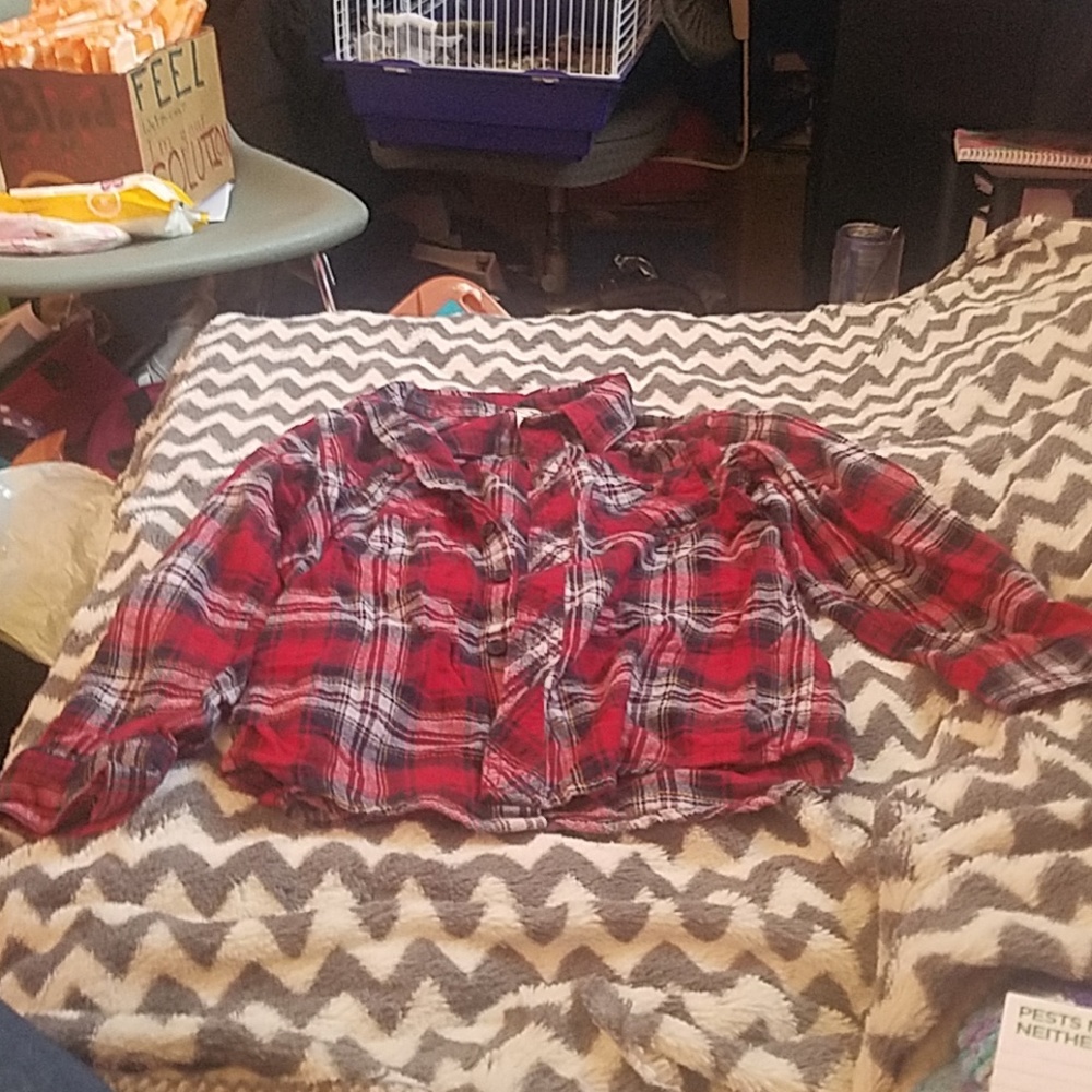 Red plaid shirt